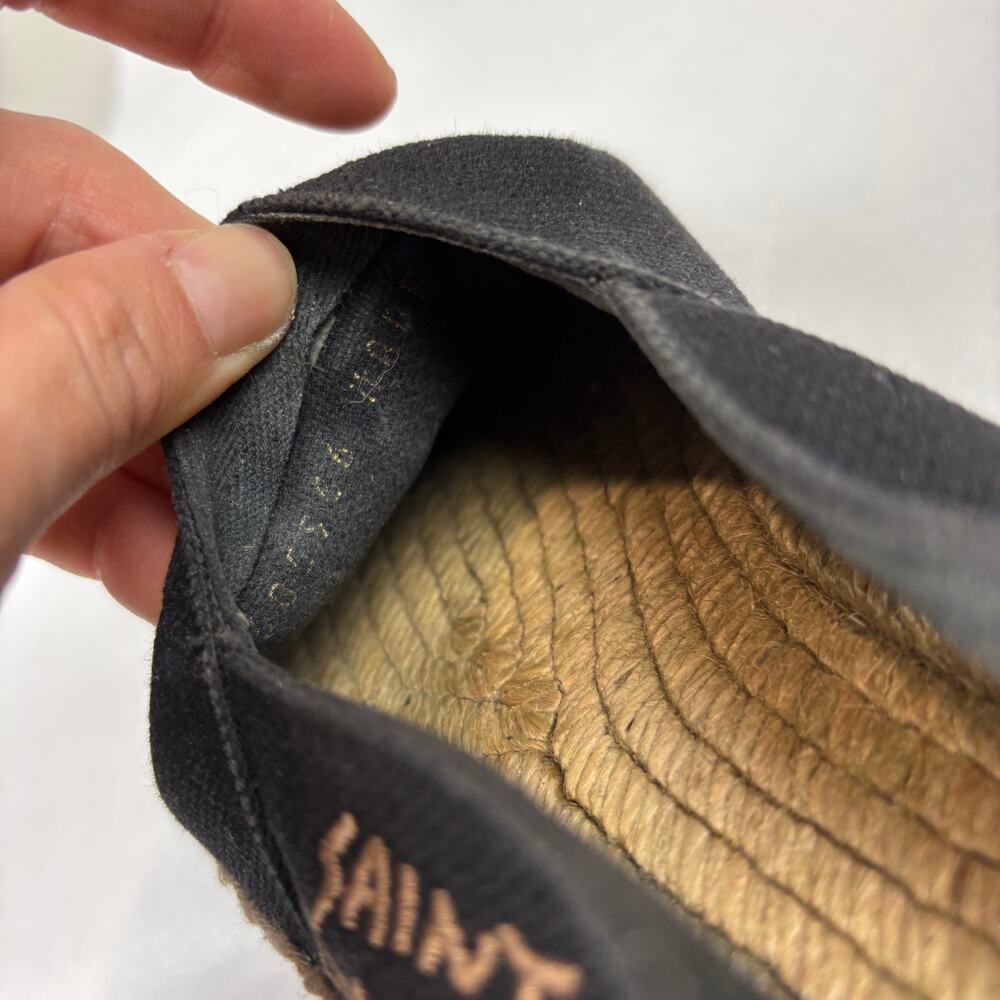 Saint Laurent Spellout Black Espadrilles Women's 7 - Picture 16 of 16